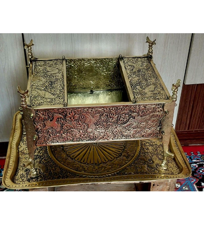 منقل زغالی گل ومرغ