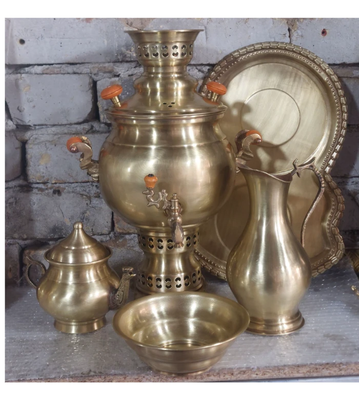 سماور ۴ لیتری با سرویس آنتیک