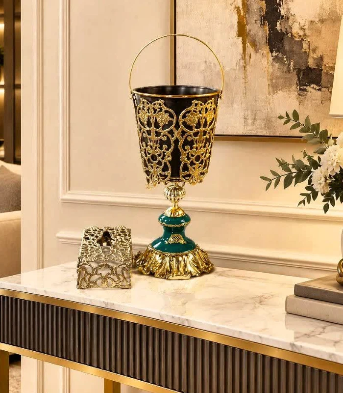 سطل جادستمال پایه سرامیک گرد